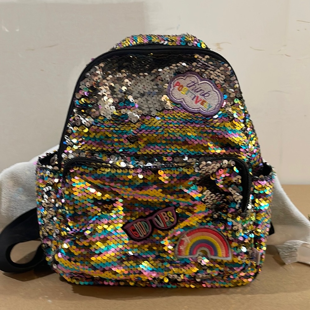 Girls More than Magic Good Vibes Rainbow Flip
Sequin Backpack Target